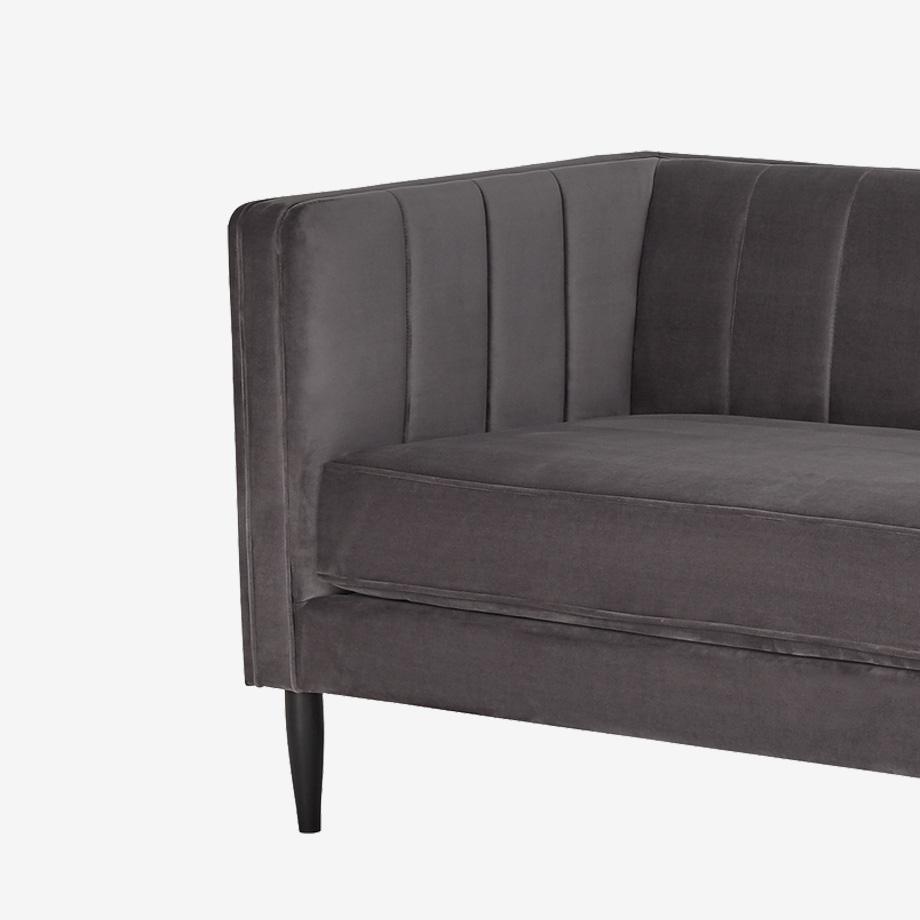 Habitat Vanessa 3 seater velvet sofa - grey.