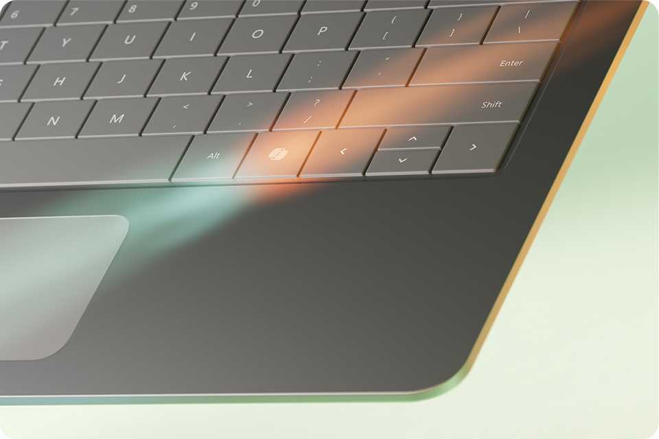 A close up shot of the keyboard of a Windows 11 PC.