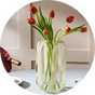 Habitat Art Glass Stripe Vase - Yellow.