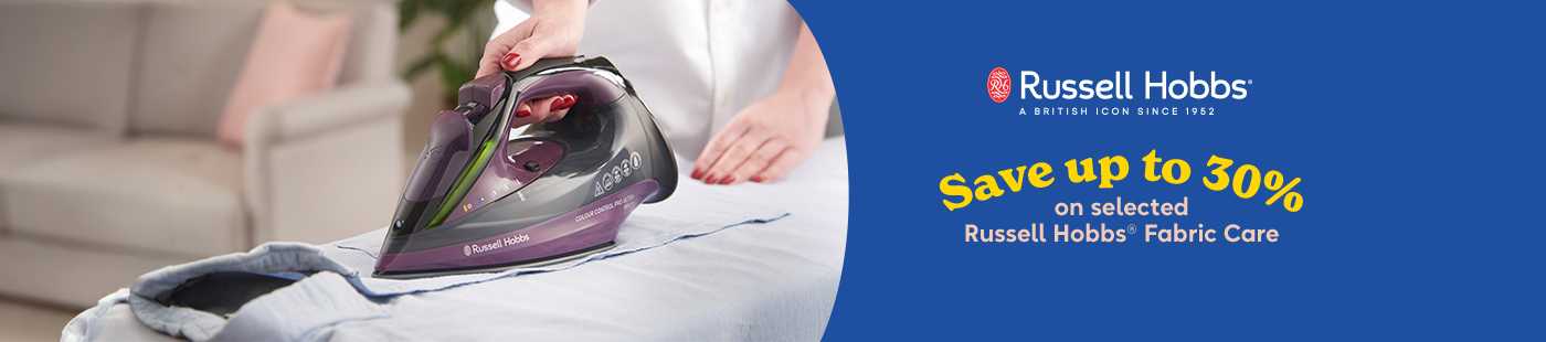 Russell Hobbs. Save up to 30% on selected Russell Hobbs fabric care.
