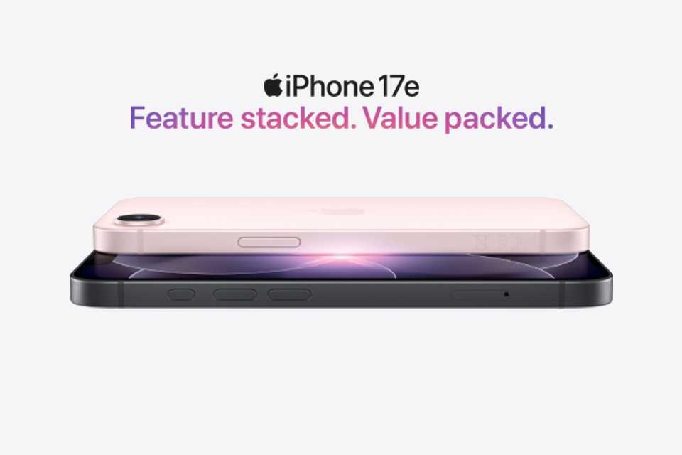 iPhone 17e pre-order now. Feature stacked. Value packed.
