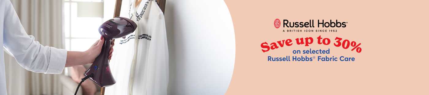 Russell Hobbs. Save up to 30% on selected Russell Hobbs fabric care.