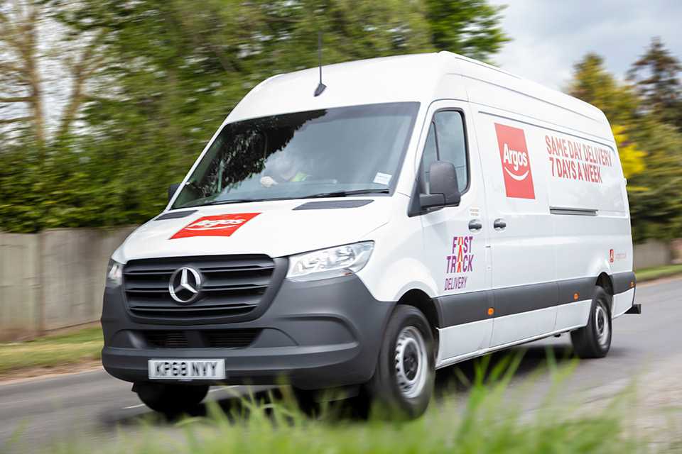 An Argos van.