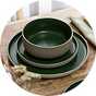 Habitat 12 Piece Raw Edge Speckle Stoneware Dinner Set-Green.