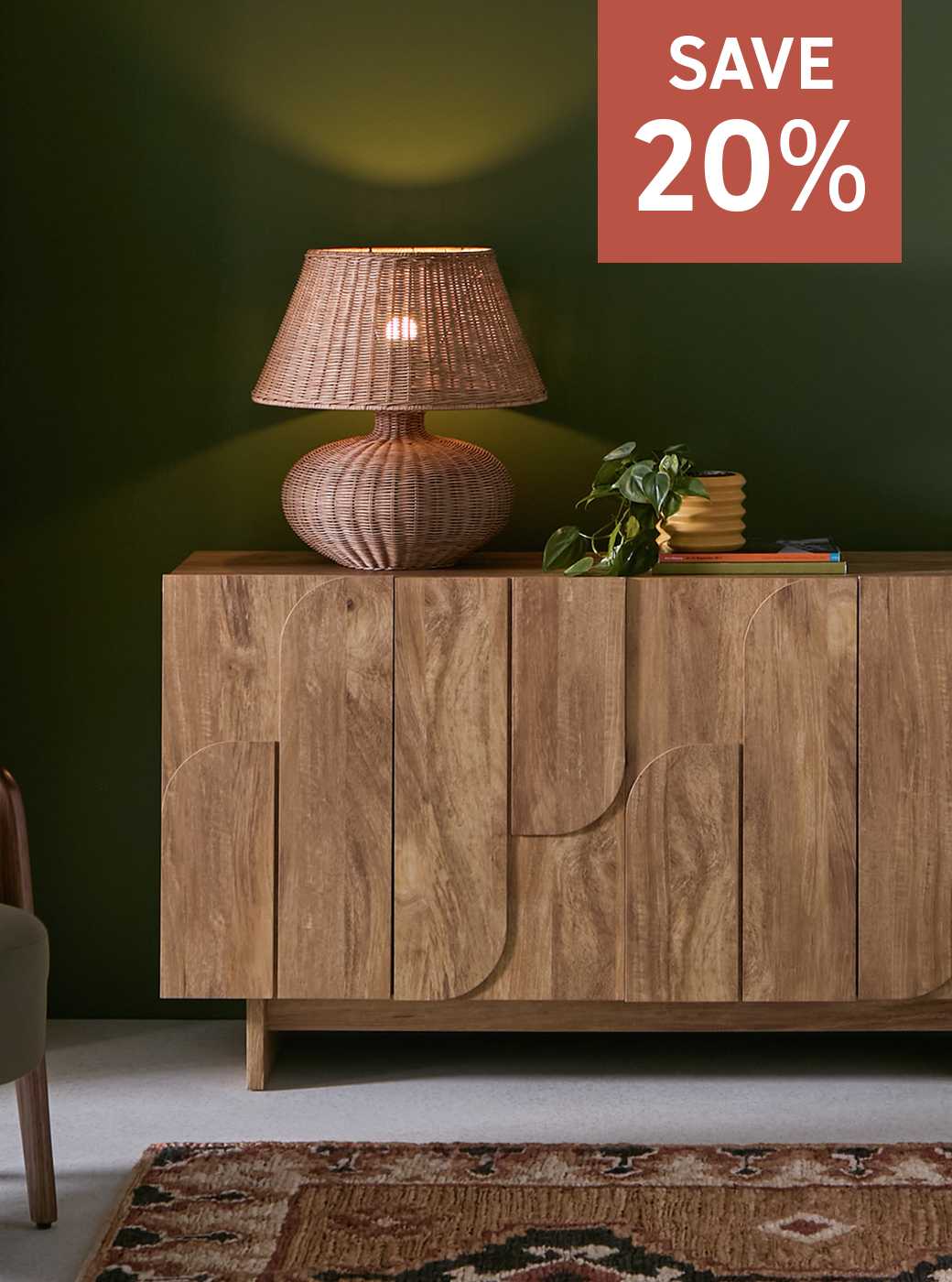 Save 20% on selected indoor furniture. Use code NEW20. Shop now.