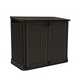 black garden storage container.