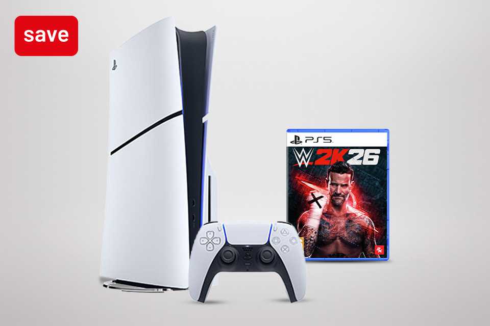 Save on WWE 2K26. When you buy with a PS5 console.