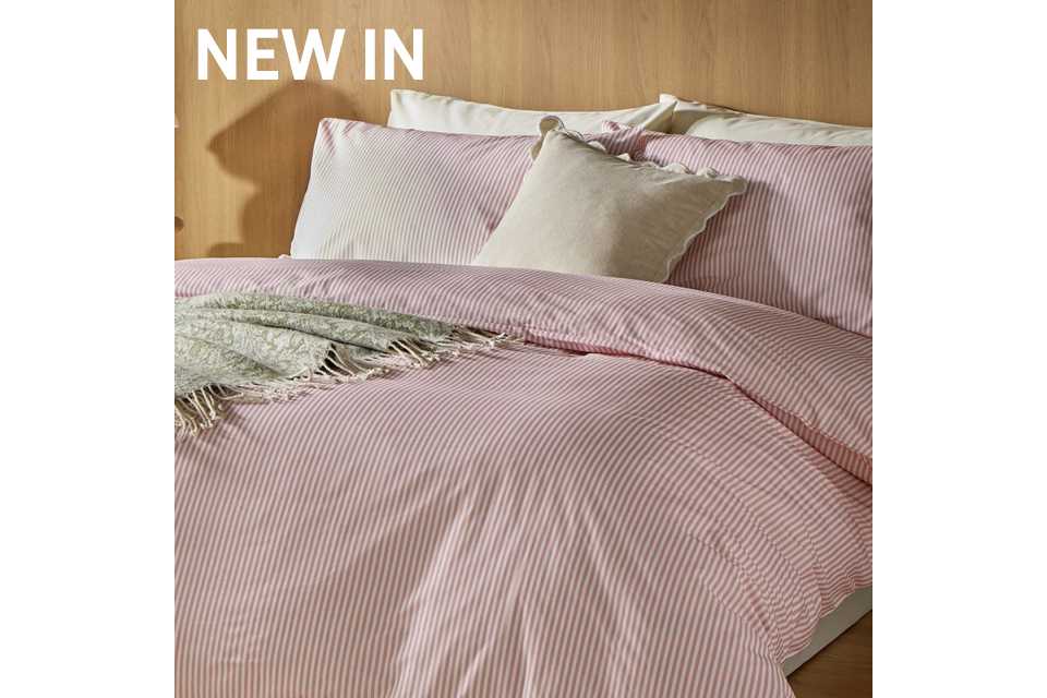 Just landed in bedding. Refresh your bedroom this season. Shop now.