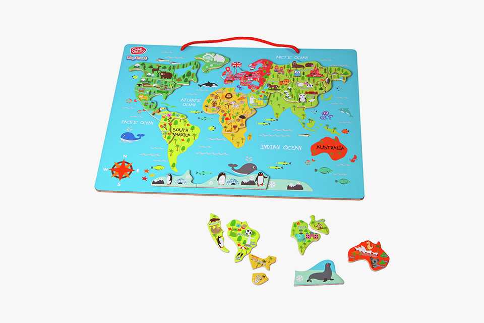 Chad Valley PlaySmart Magnetic World Map.