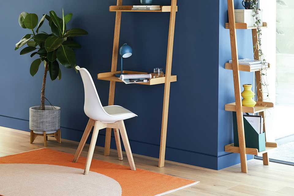 Wooden ladder desk.