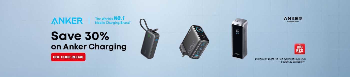 The Big Red Event. Anker. Save 30% on Anker charging.