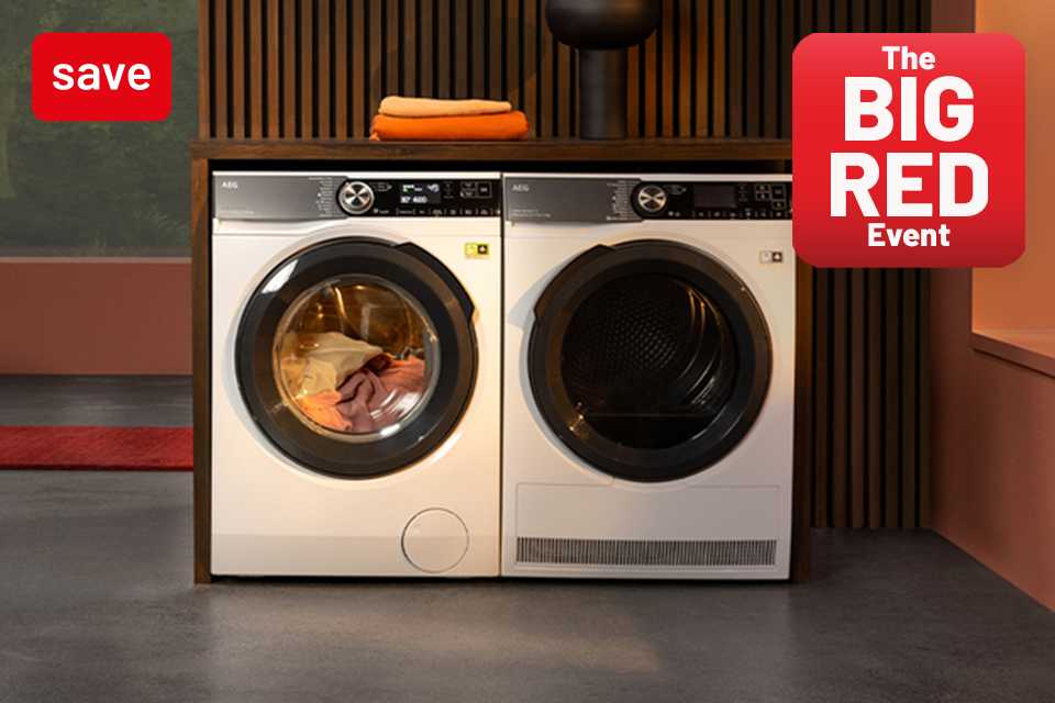 The Big Red Event. Save on selected laundry and dishwasher appliances using codes RED10, RED20 & RED30.