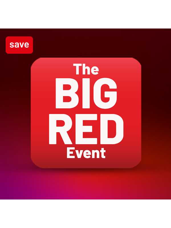The Big Red Event. Save up to 20% on selected large appliances using codes RED10, RED20 & RED30.
