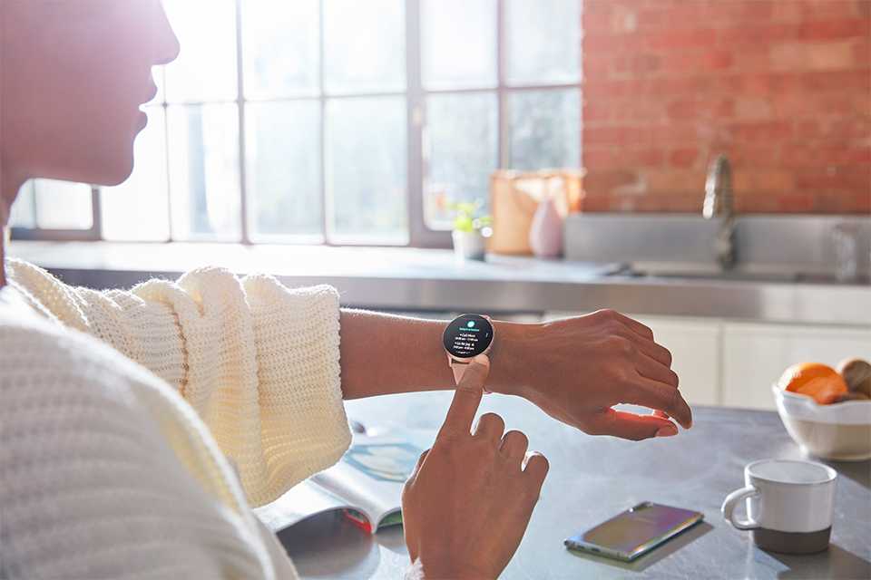 Samsung Galaxy smart watch active range.