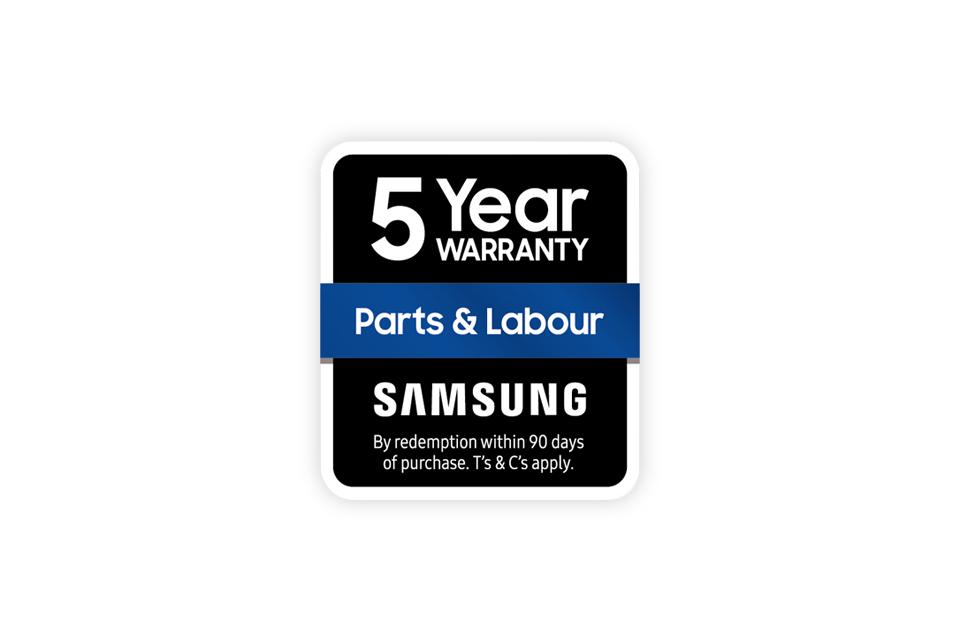 Five year warranty badge.