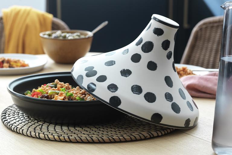 Global trend cookware sitting on the kitchen table.