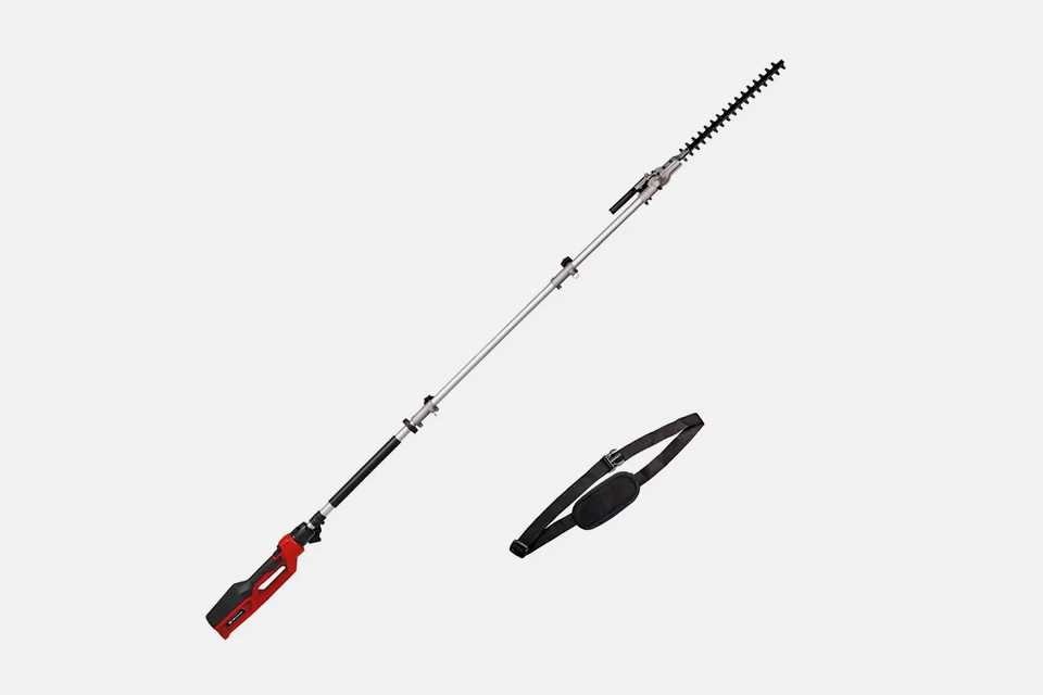 A 900W Einhell corded pole hedge trimmer.