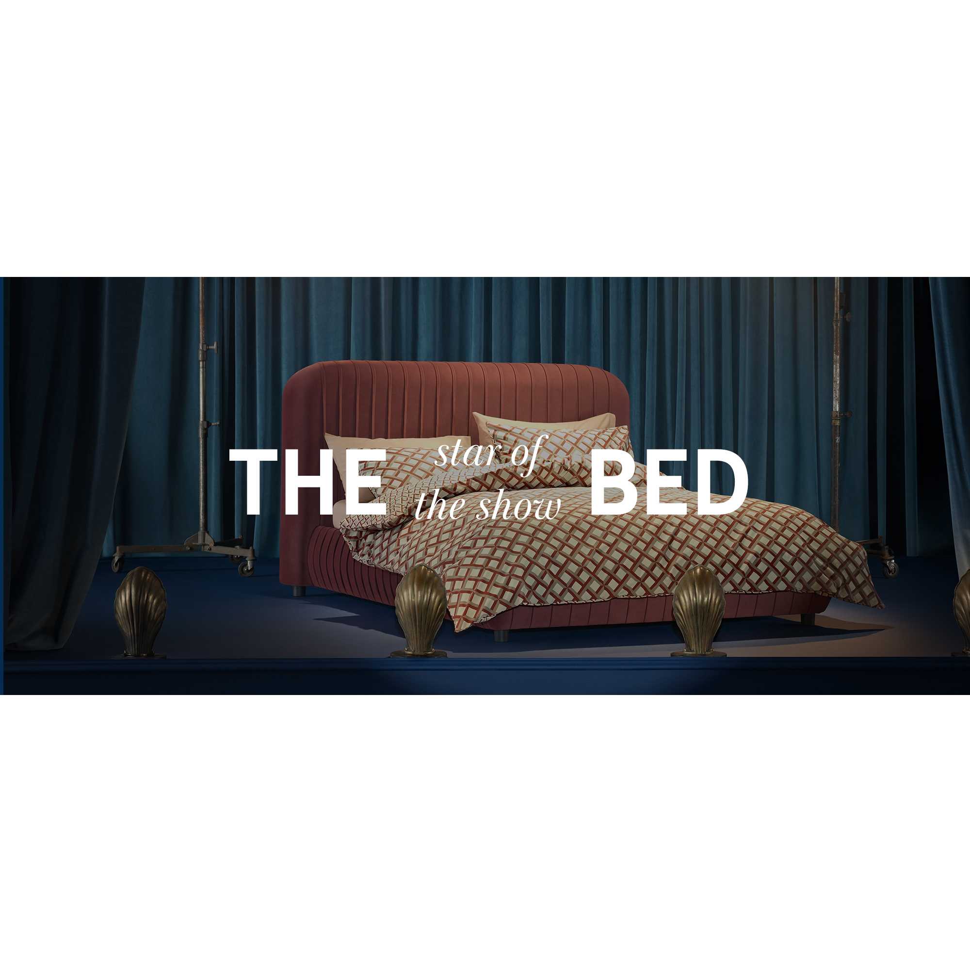 Beatrix Ottoman Bed Dark Red.