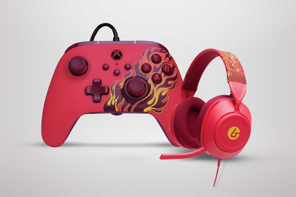 Buy the Fire Red PowerA Advantage Xbox Series X S Wired Controller. And matching PowerA LucidSound LS10X Gen 2 Headset for only £45.