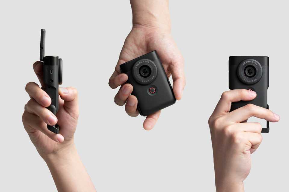Content creators shooting with their Canon PowerShot V10 vlogging cameras.