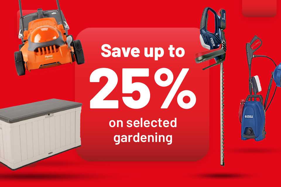 Spring into action. Savings on selected garden tools and storage.