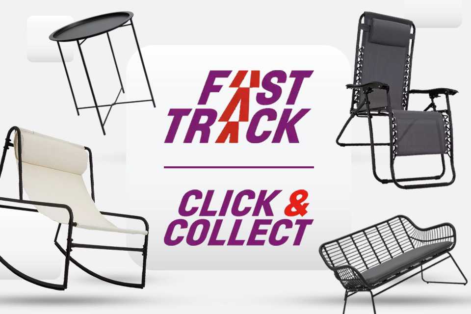 Garden furniture you can get today. Order now, collect right away or same day delivery.