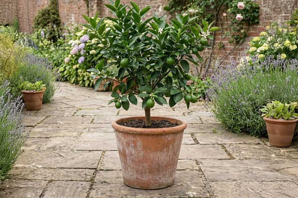 Accelopack Mini Green Lime 80cm White Flowering Citrus Plant.