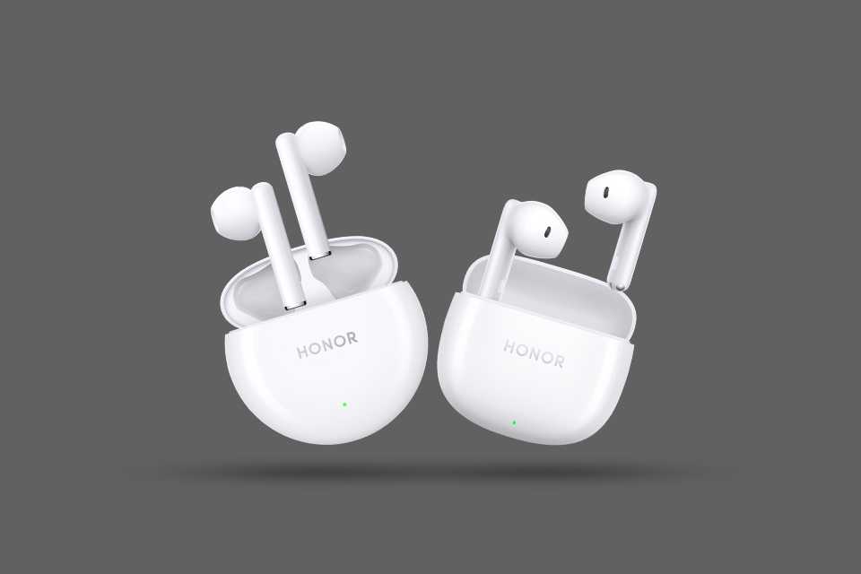 HONOR X5 and X6 wireless earbuds in white colour.