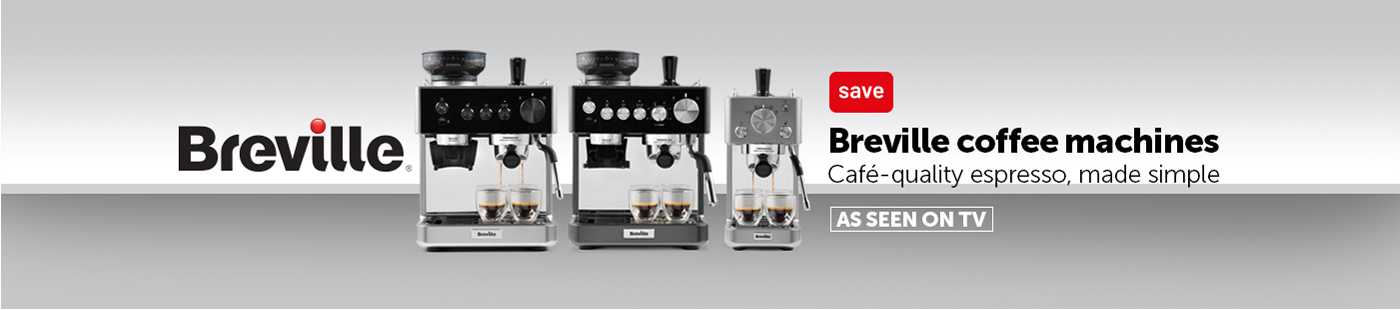 Breville coffee machines. Cafe-quality espresso. As seen on TV.