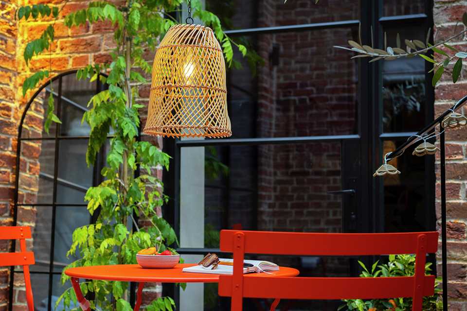 Habitat Warm White Rattan Battery Operated Hanging Light.