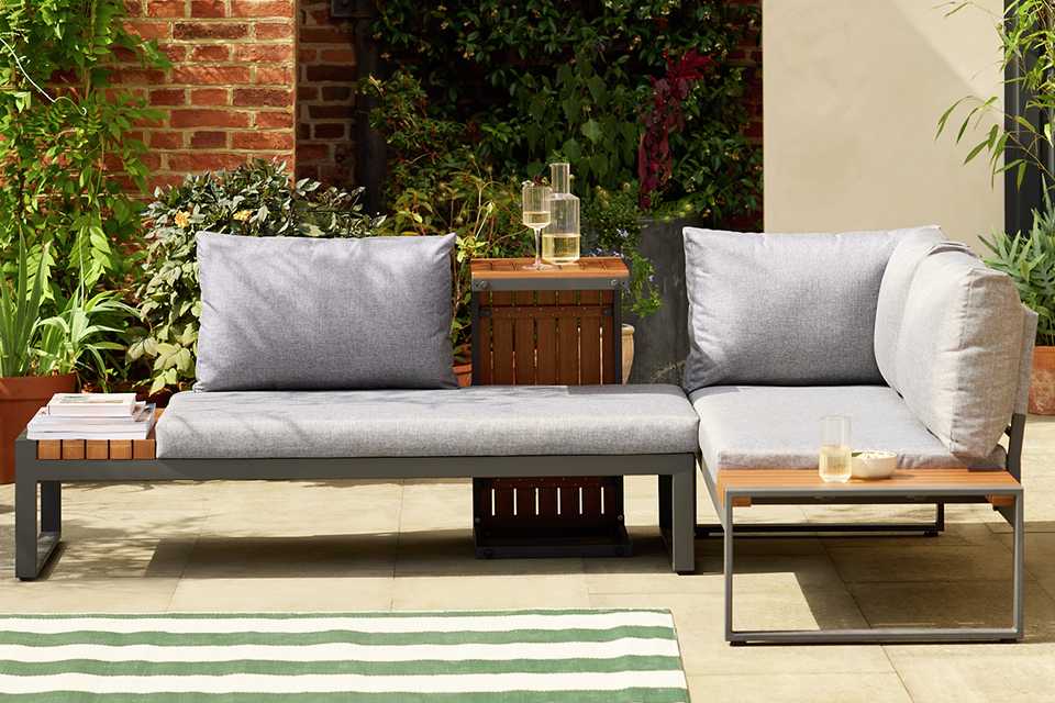 Habitat Multi Way Garden Modular 4 Seater Sofa Set - Grey.