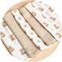 JOJO MAMAN BÉBÉ 5 Pack Bear Embroidered Muslins One Size.