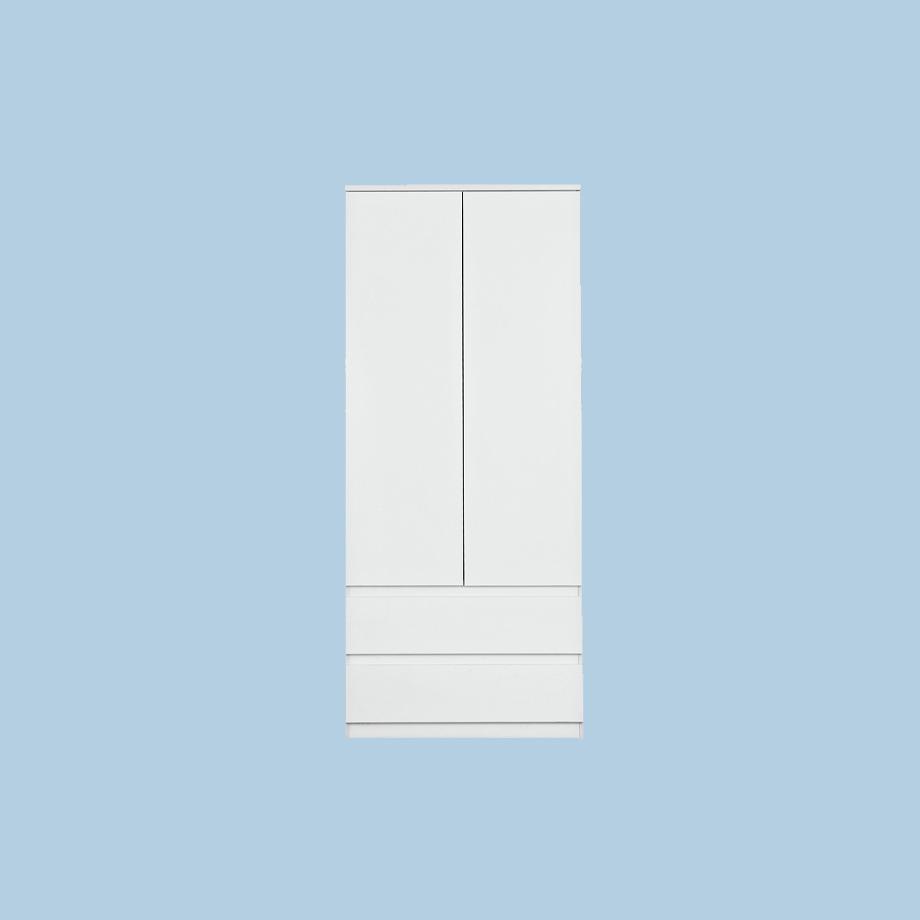 Habitat Jenson Gloss 2 Door 2 Drawer Wardrobe - White.