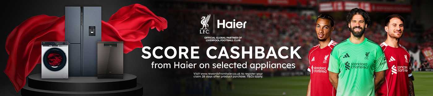 Haier. Score Cashback from Haier on selected appliances