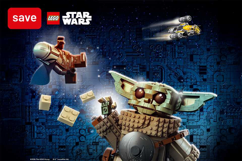 Save up to 25% on selected Star Wars LEGO® sets and get a free gift when spending £25 or more on LEGO® Star Wars.