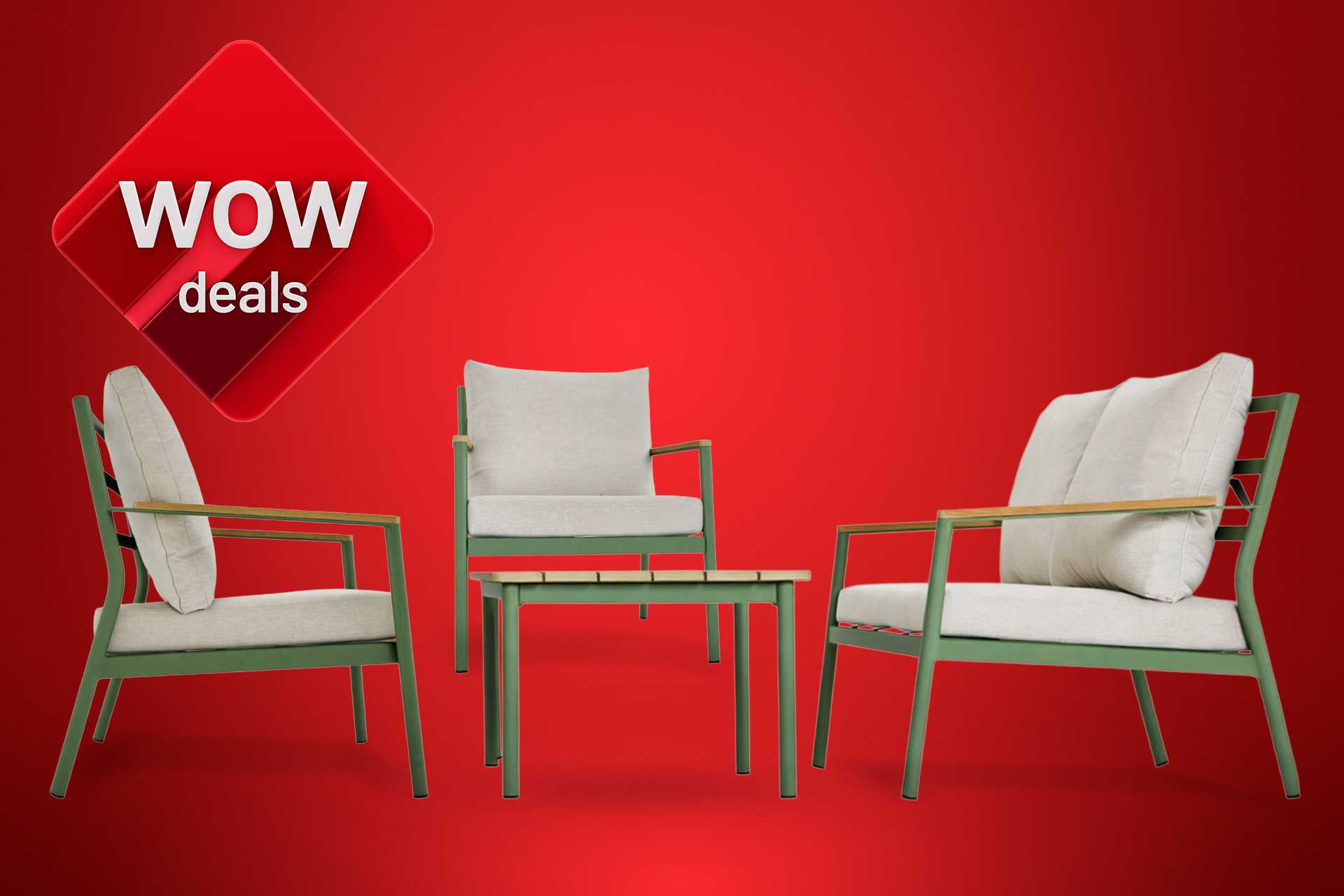 Habitat Mylar 4 Seater Metal Garden Sofa Set - Green Only £400