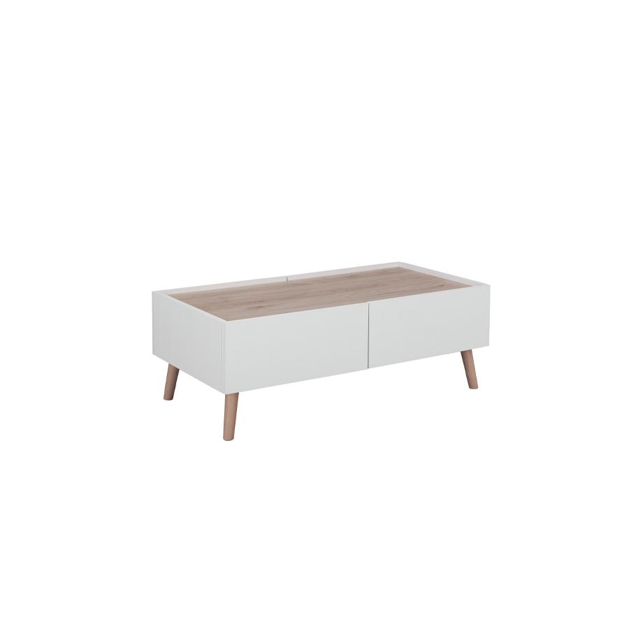 Scandi white storage coffee table.