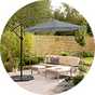 Garden parasols.