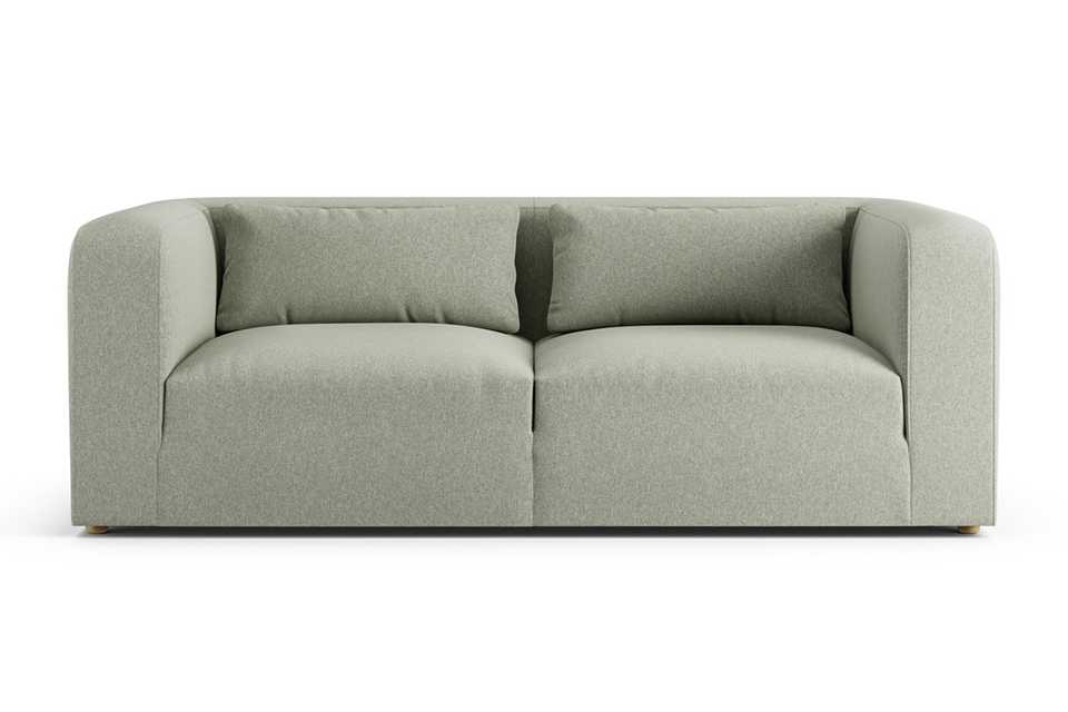 The lars sofa in sage green.