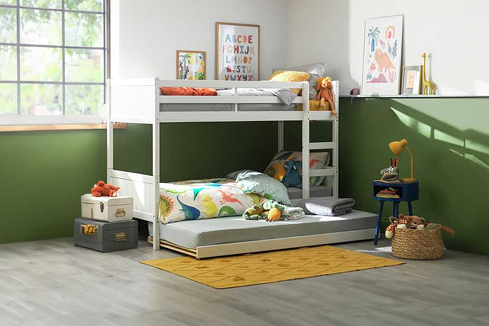 Habitat Detachable Bunk Bed with Trundle - White.