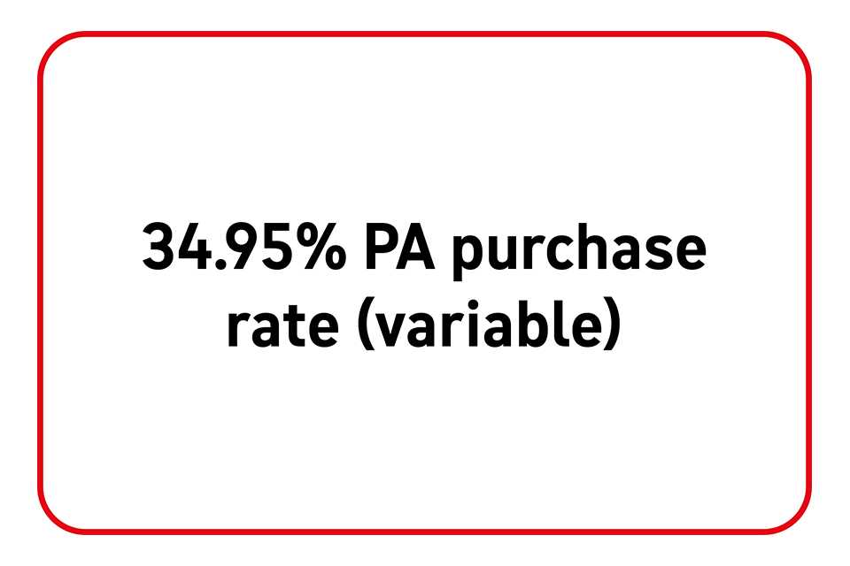34.95% PA purchase rate (variable)