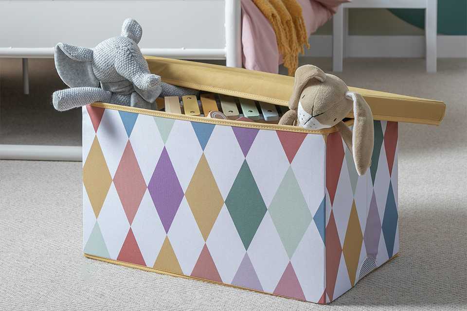 Habitat Kids Harley Foldable Ottoman Box - Multicolour.