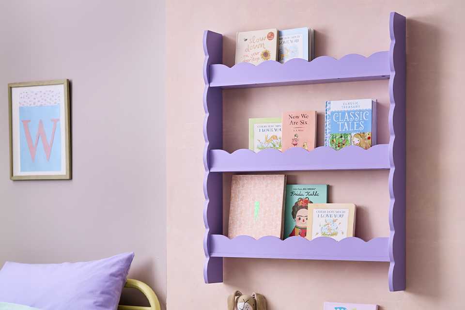 Habitat Kids Flo Wavy Wall Mounted Storage - Lilac.