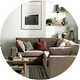 A Habitat natural left hand corner sofa in a living room.