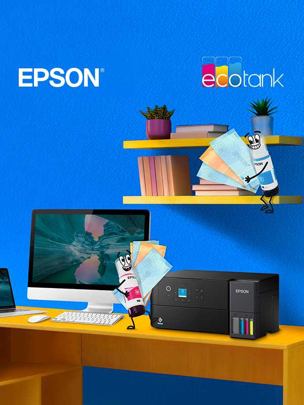 Claim up to £60 cashback. On selected Epson EcoTank printers.