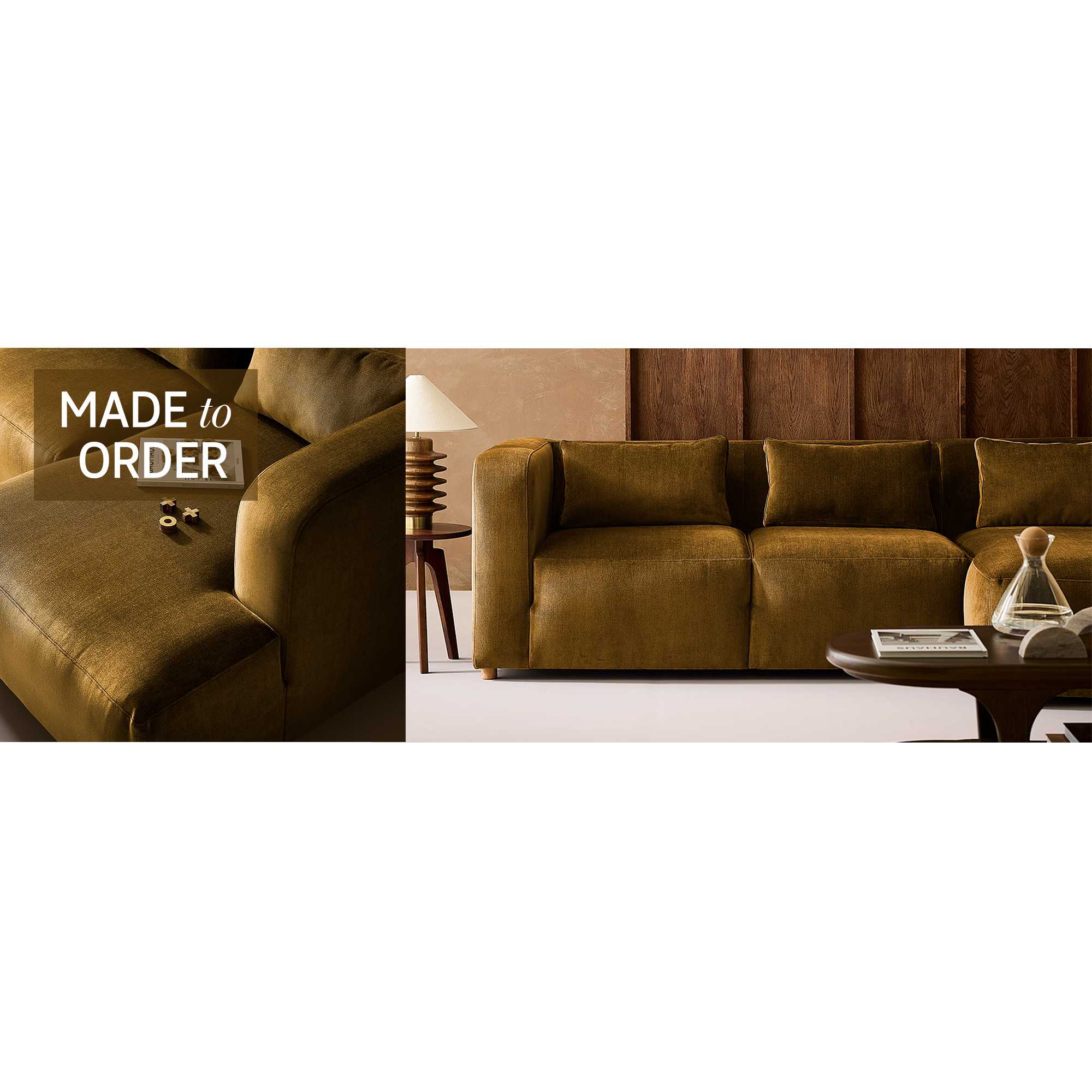 Habitat Hendricks made to order sofa in yellow.