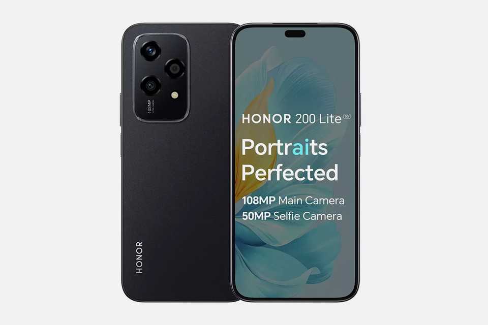 SIM Free HONOR 200 Lite 5G 256GB AI Mobile Phone - Black.