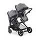 Twin pushchairs.