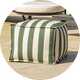 Garden cushions.