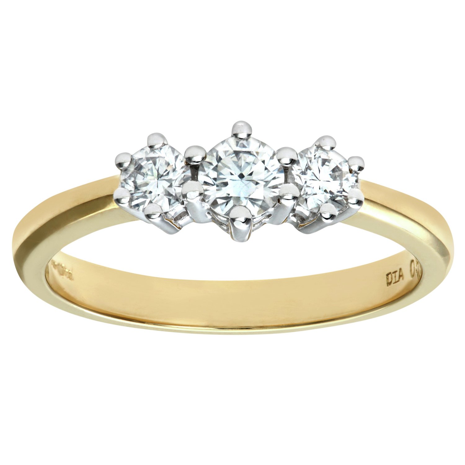 Made For You - 18 Carat Gold - 05 Carat Diamond - Trilogy Ring - Size V Review